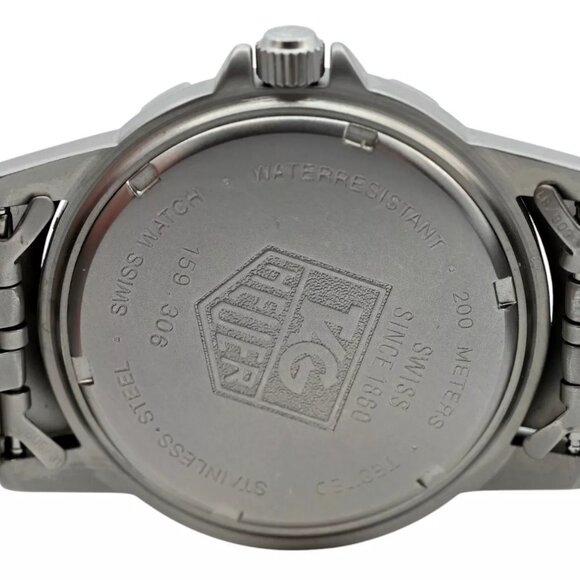 Tag Heuer 40mm Men's Professional 1500 Series GMT Jumbo Black Watch! 159.306! - Picture 9 of 10